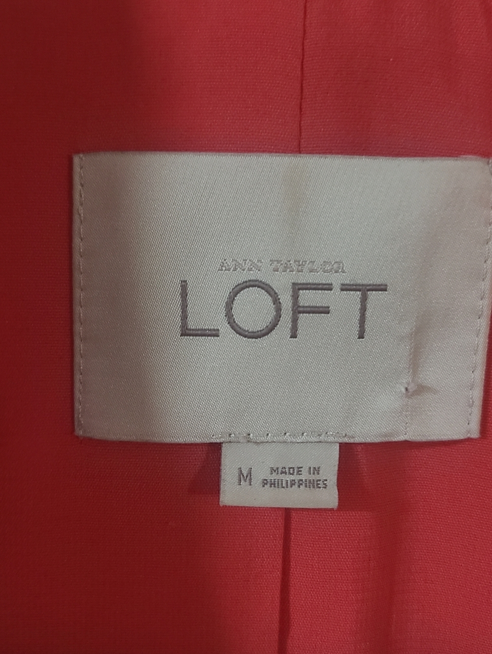 LOFT Coral-Pink Shawl Collar One Button Blazer - Picture 2 of 15